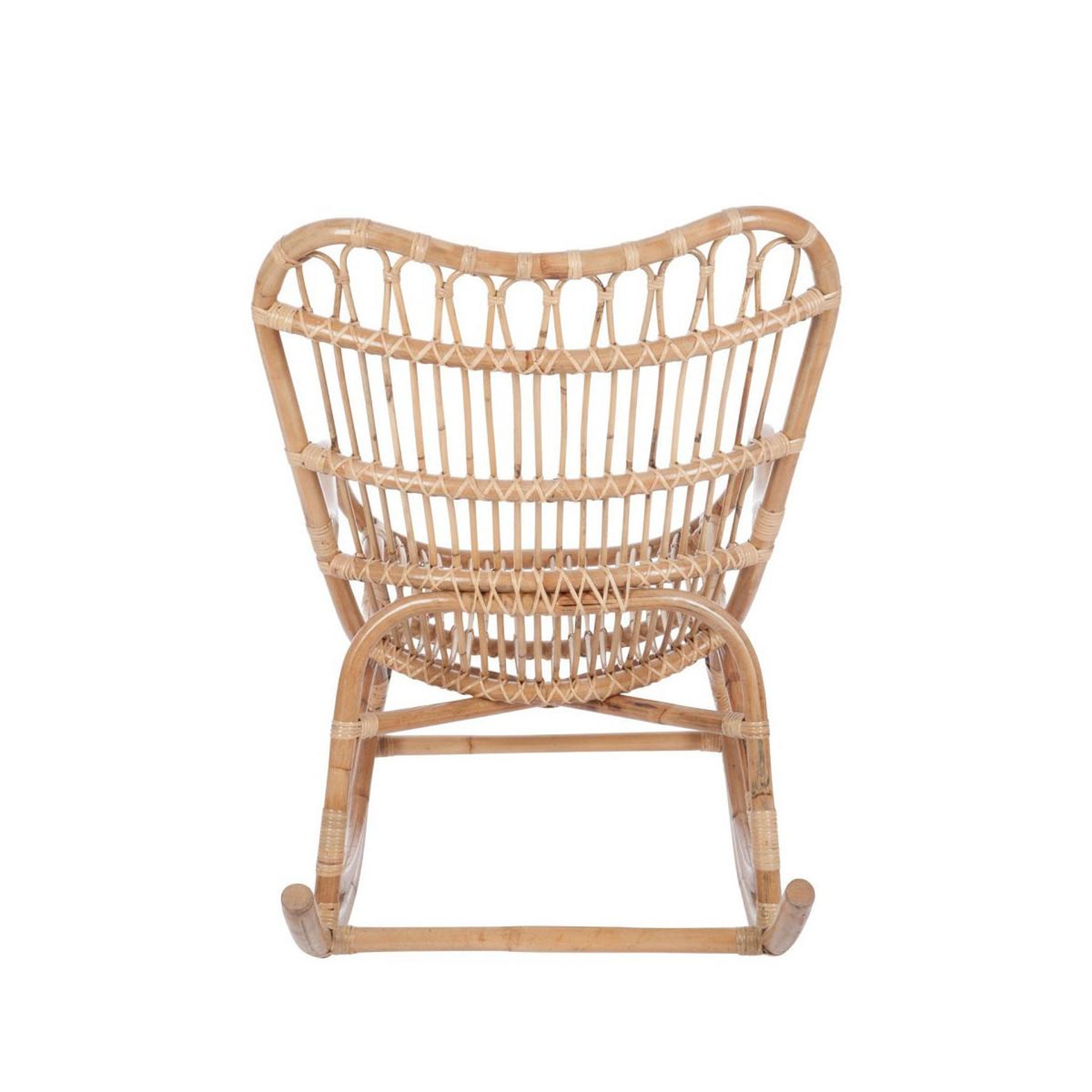 Voir la diapositive 3 : J-LINE Fauteuil à bascule en rotin  washington  112cm naturel