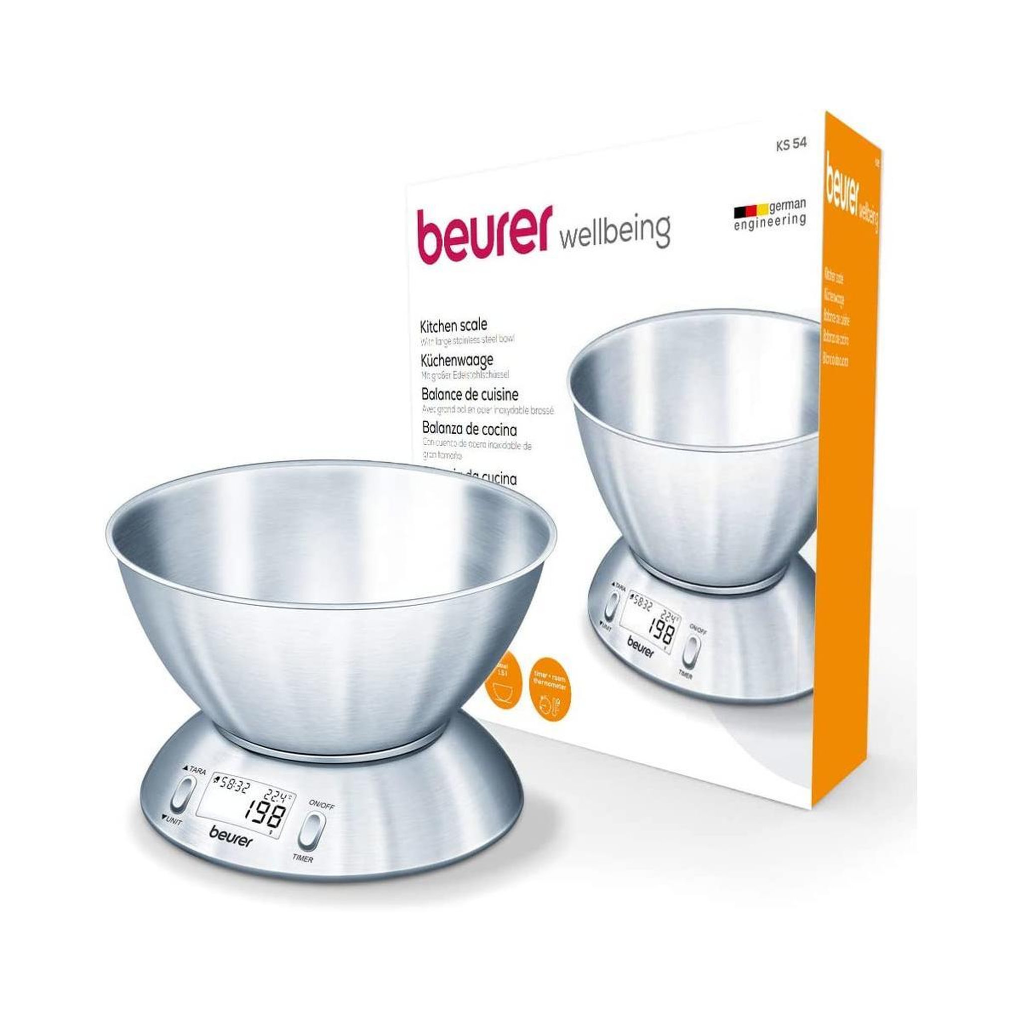Voir la diapositive 3 : Beurer Balance de cuisine Beurer ks 54 capacité 5 kg