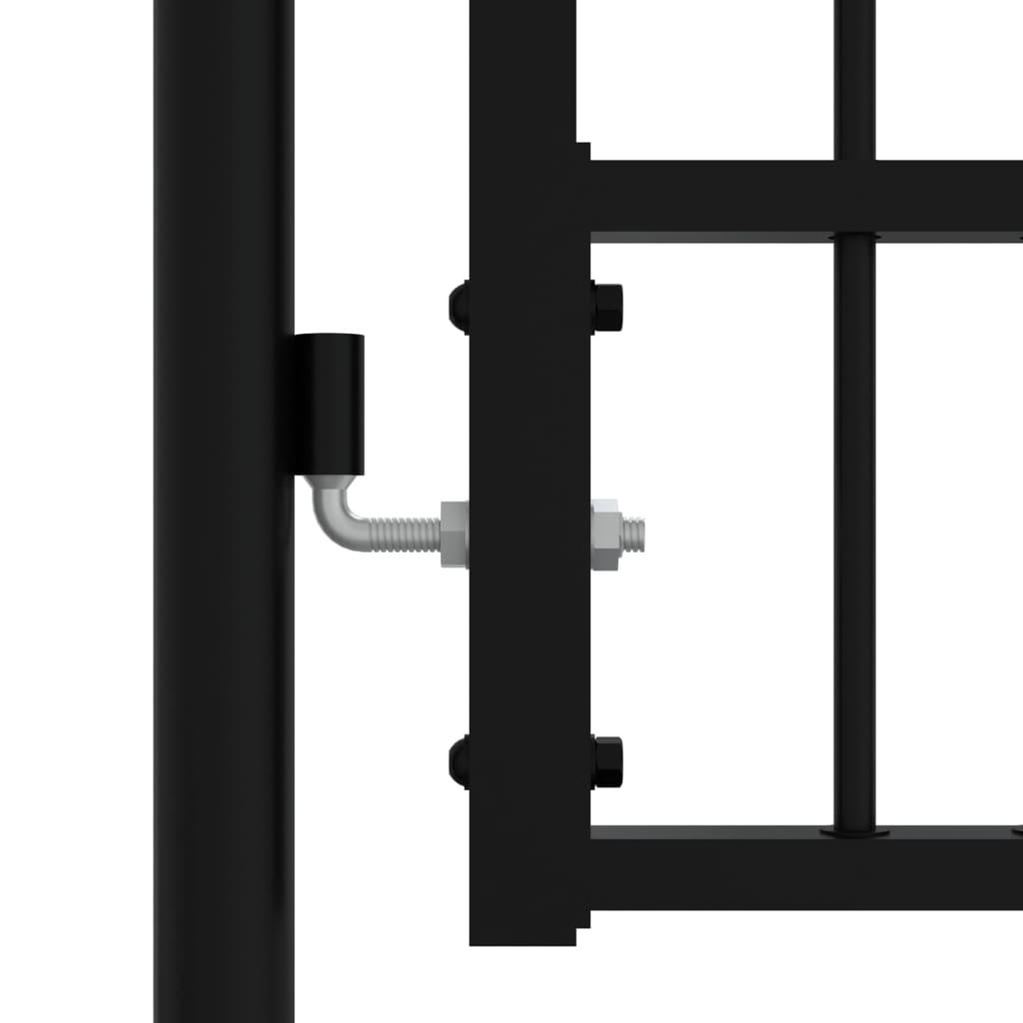 Voir la diapositive 4 : VIDAXL Portail et sommet de lance Noir 406x120 cm Acier enduit poudre
