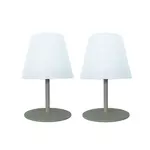 Lumisky Set de 2 lampes de table TWINS Olive Aluminium H16CM