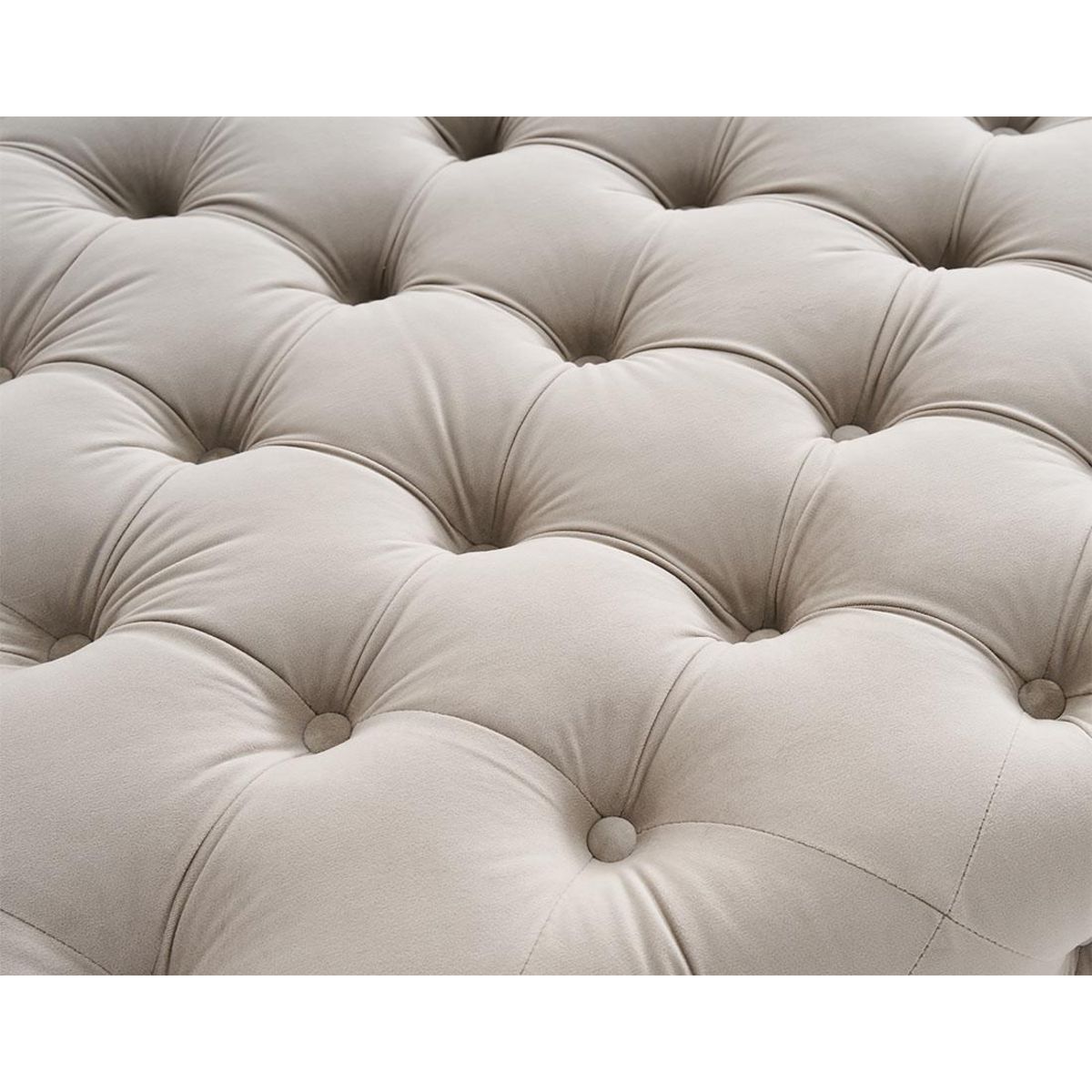 LISA DESIGN Camden - pouf chesterfield en velours - pieds en métal doré