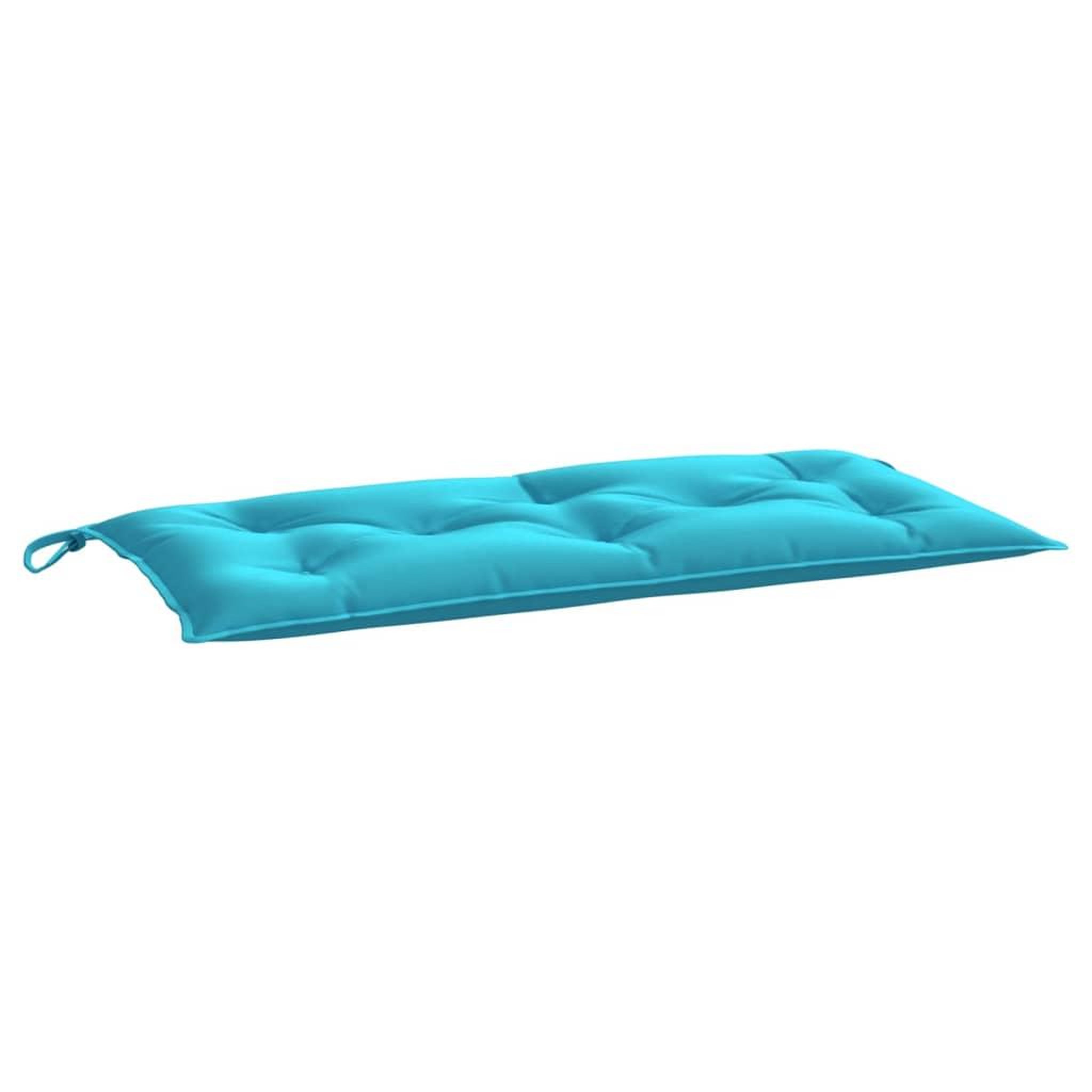 Voir la diapositive 4 : VIDAXL Coussin de banc de jardin turquoise 110x50x7 cm tissu