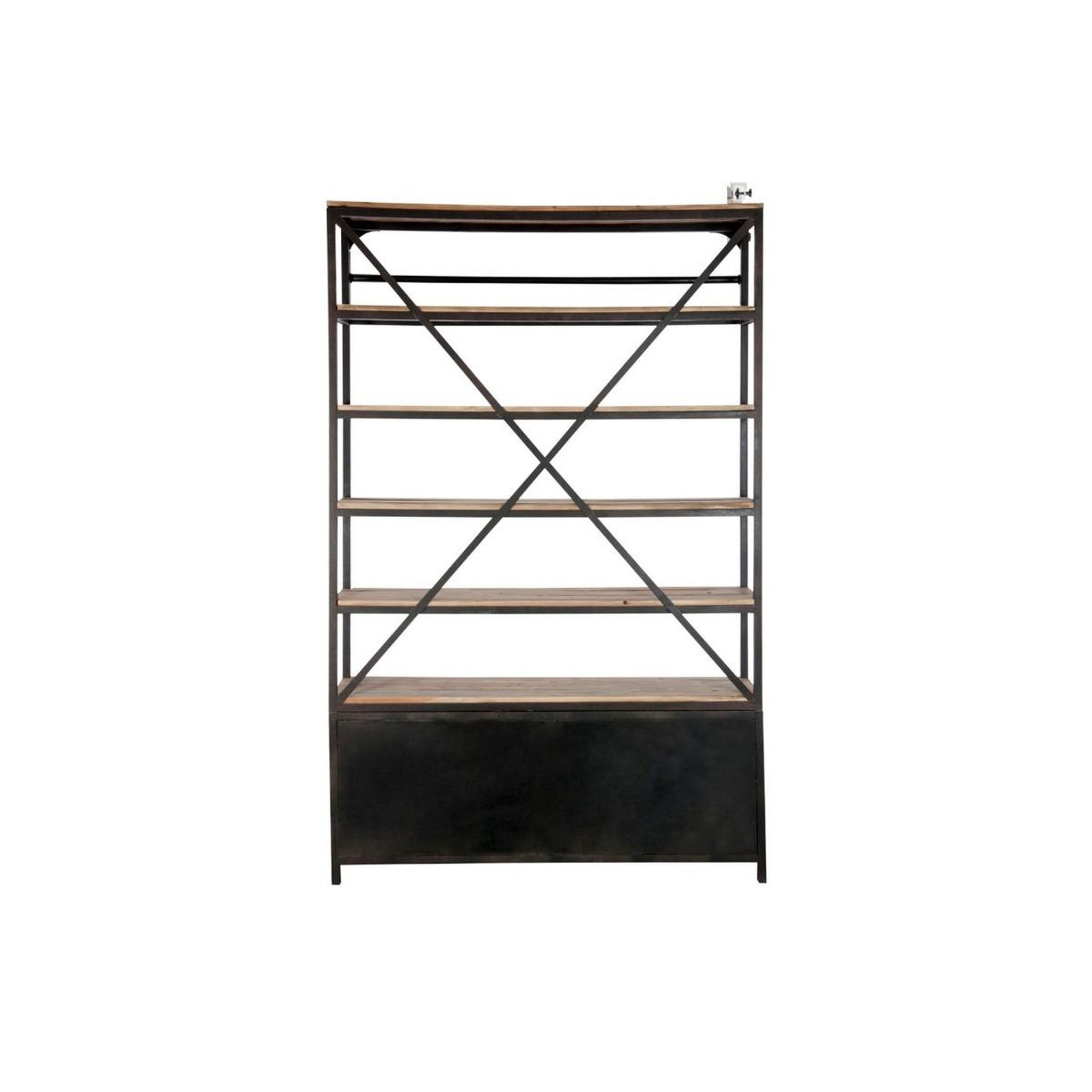 Voir la diapositive 4 : J-LINE Etagère 4 Niveaux  Echelle  243cm Naturel & Noir