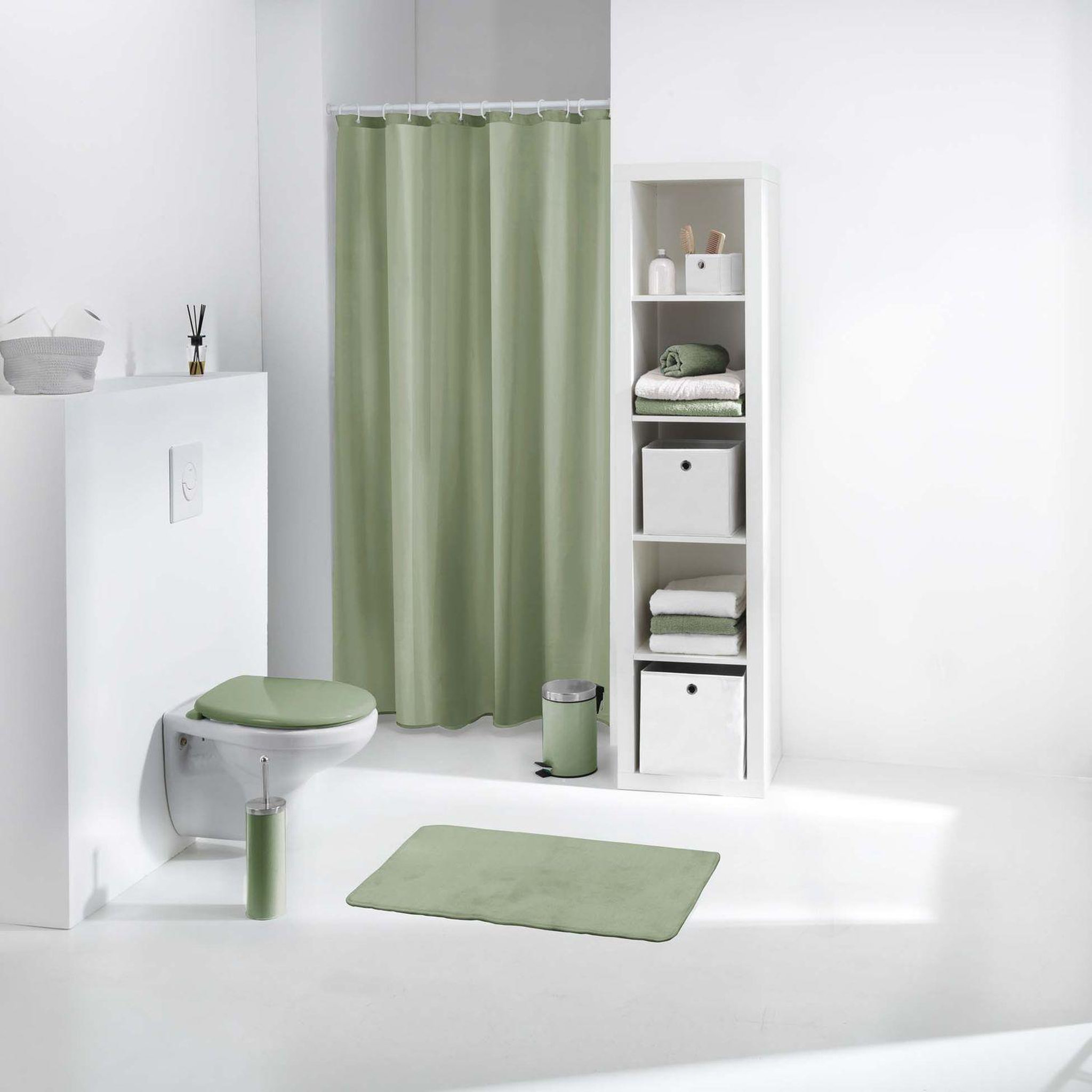 Voir la diapositive 2 : DOUCEUR D'INT�RIEUR Rideau de douche berkeley - 180 x 200 cm - vert
