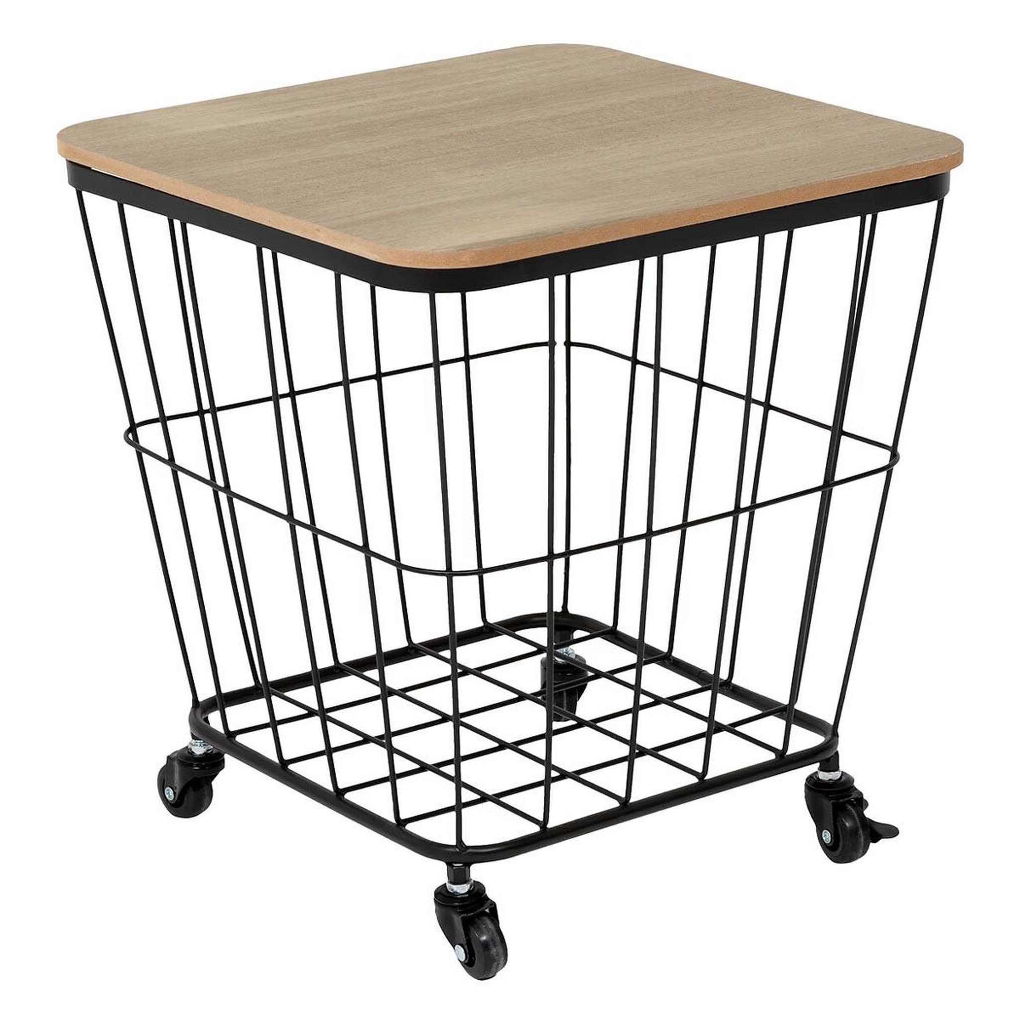 ATMOSPHERA Table coffre grillage  jordi  43cm noir