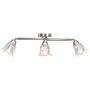 Voir la diapositive 2 : VIDAXL Plafonnier et abat-jour verre transparent 3 ampoules E14 Tulipe