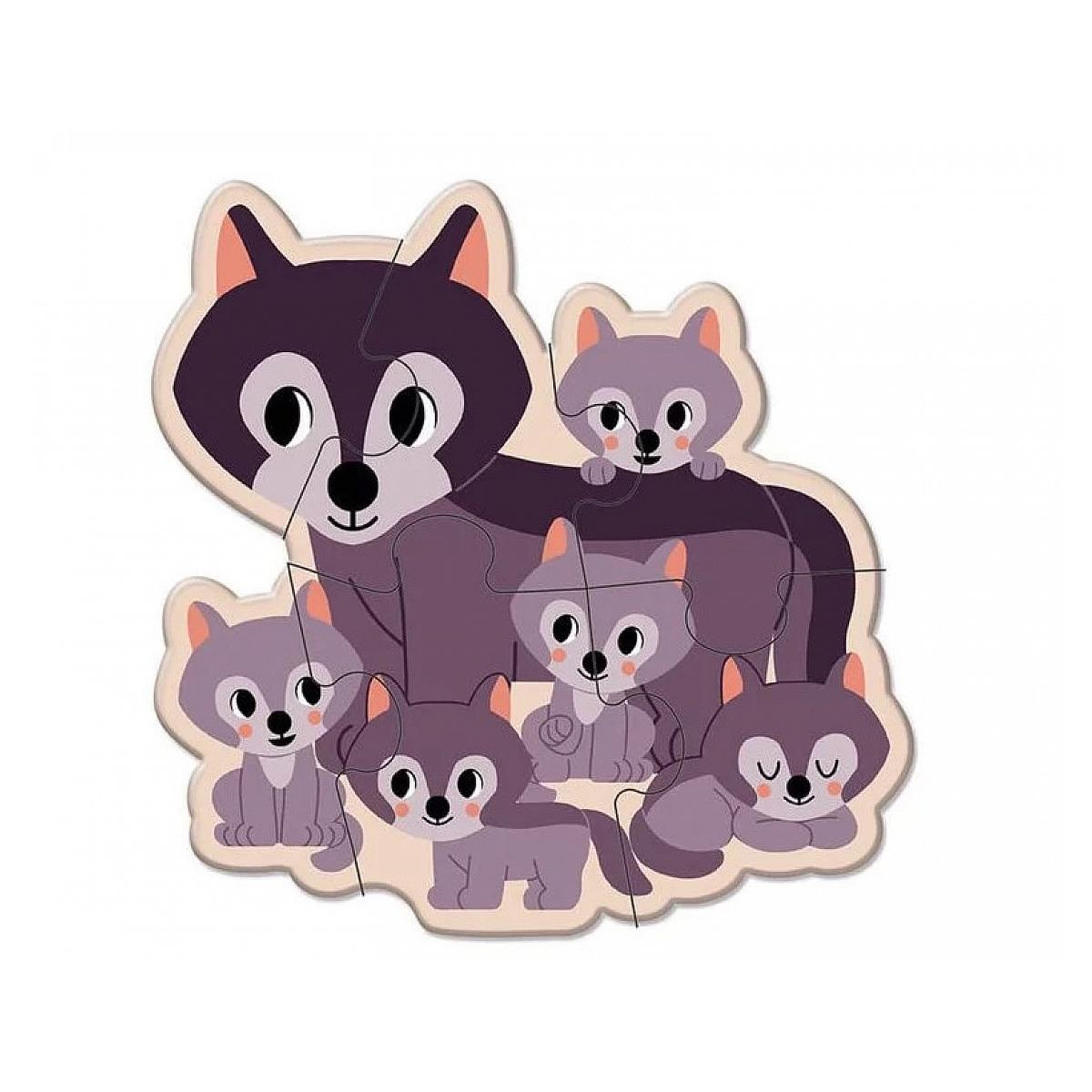 Voir la diapositive 3 : JANOD 5 Puzzles evolutifs animaux