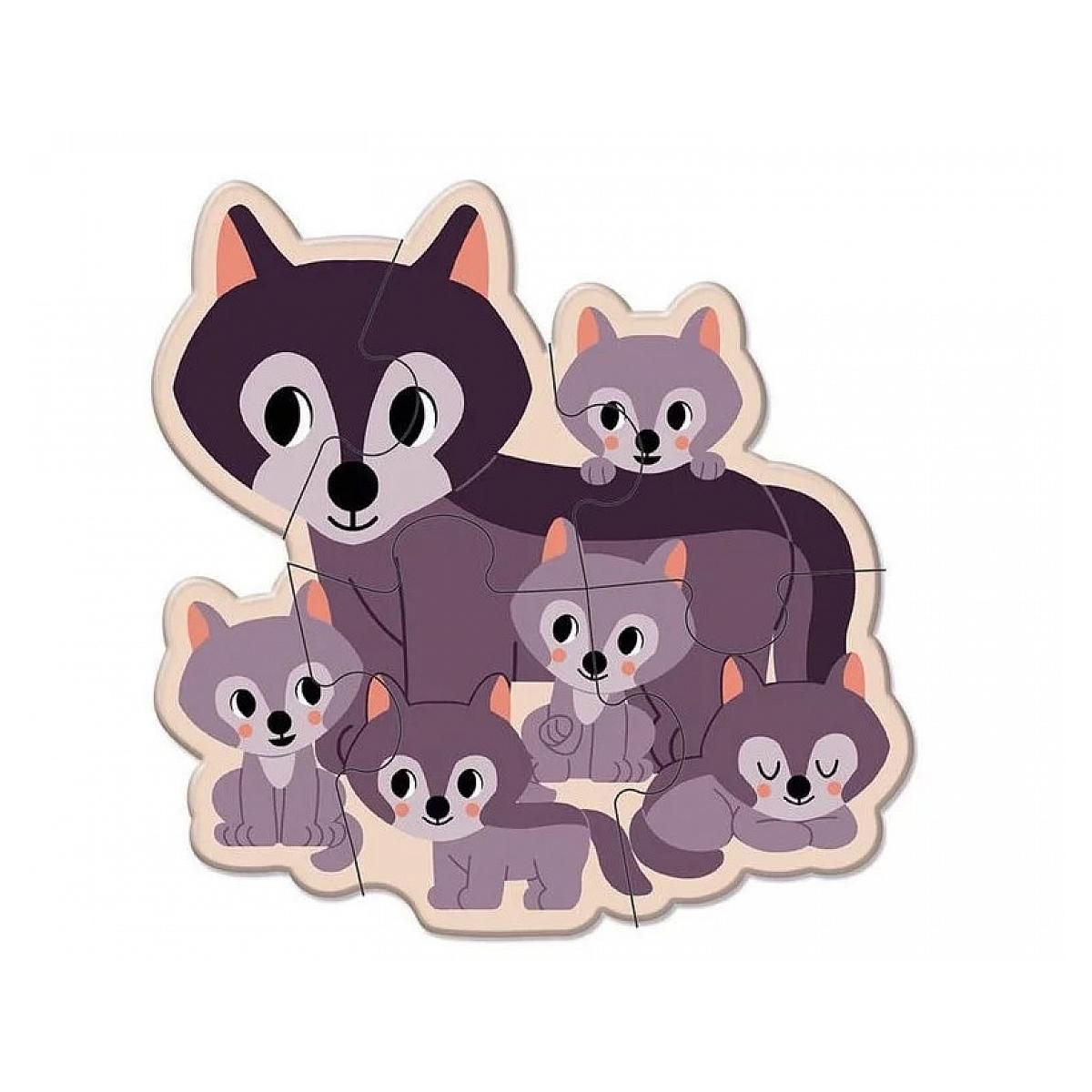 Juratoys-Janod 5 Puzzles evolutifs animaux