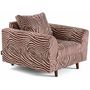 Voir la diapositive 2 : LISA DESIGN Rune - fauteuil zèbre en velours