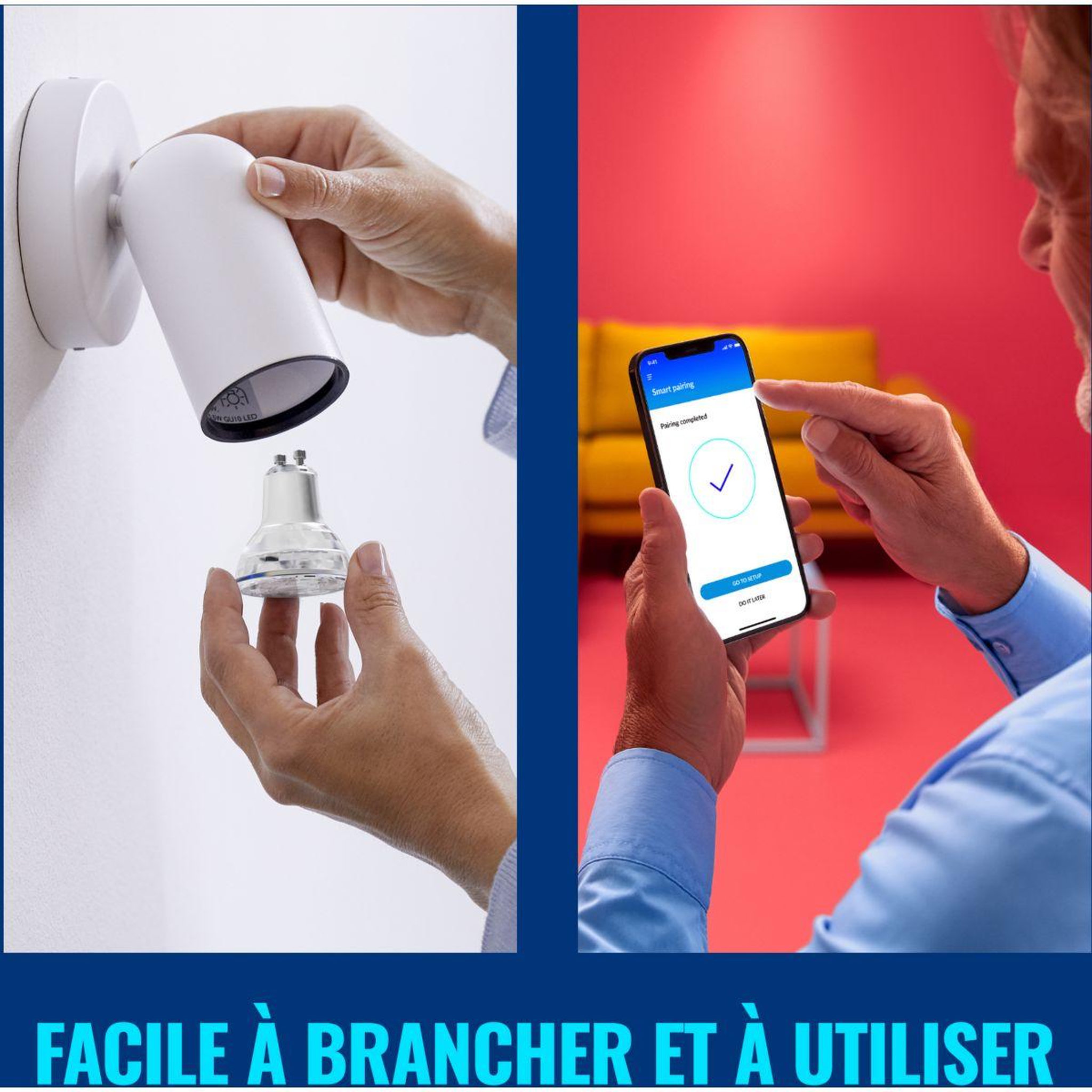 Voir la diapositive 3 : WIZ Ampoule led connectée gu10 couleur 50w pack de 2