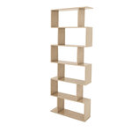 TOILINUX Etagère Bibliothèque Aaron - effet Chêne - 192 x 70 x 24 cm