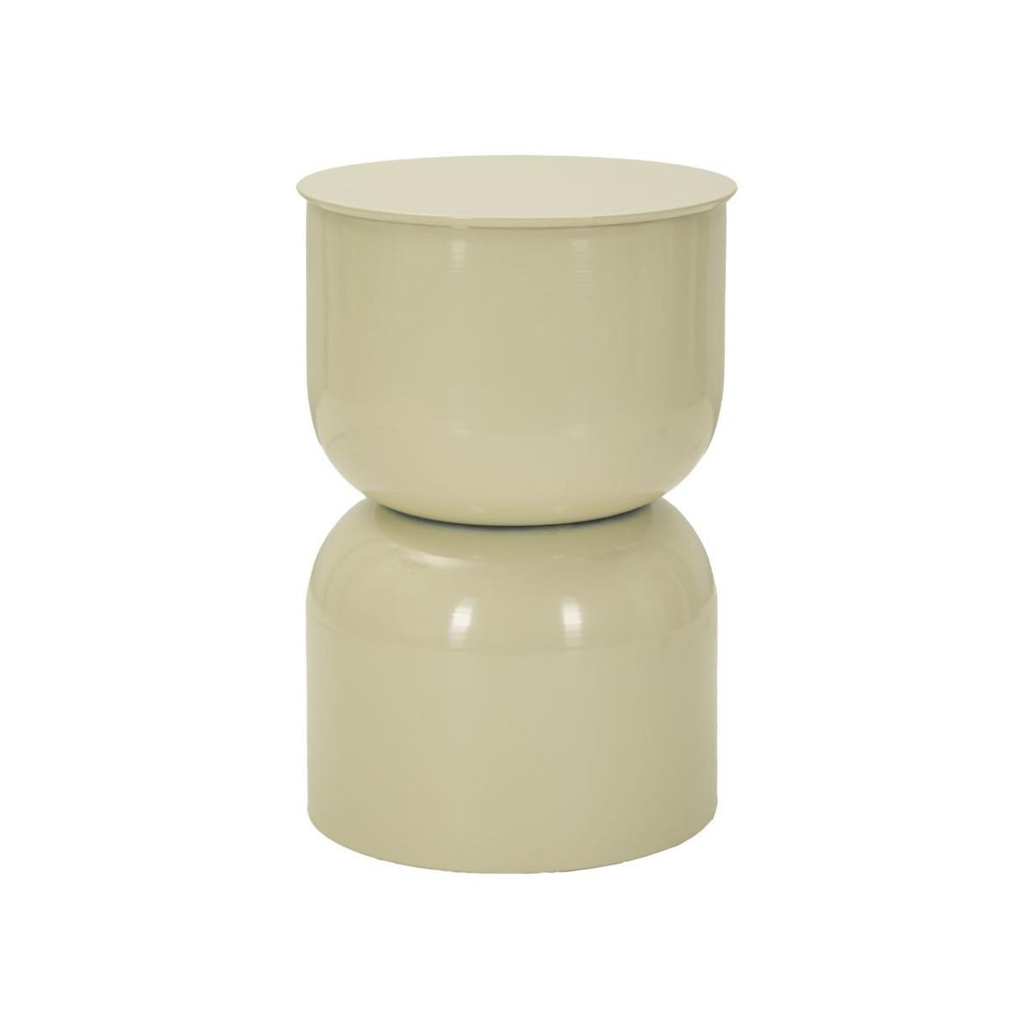 Paris Prix Table d'Appoint en Métal  Oyi  46cm Crème