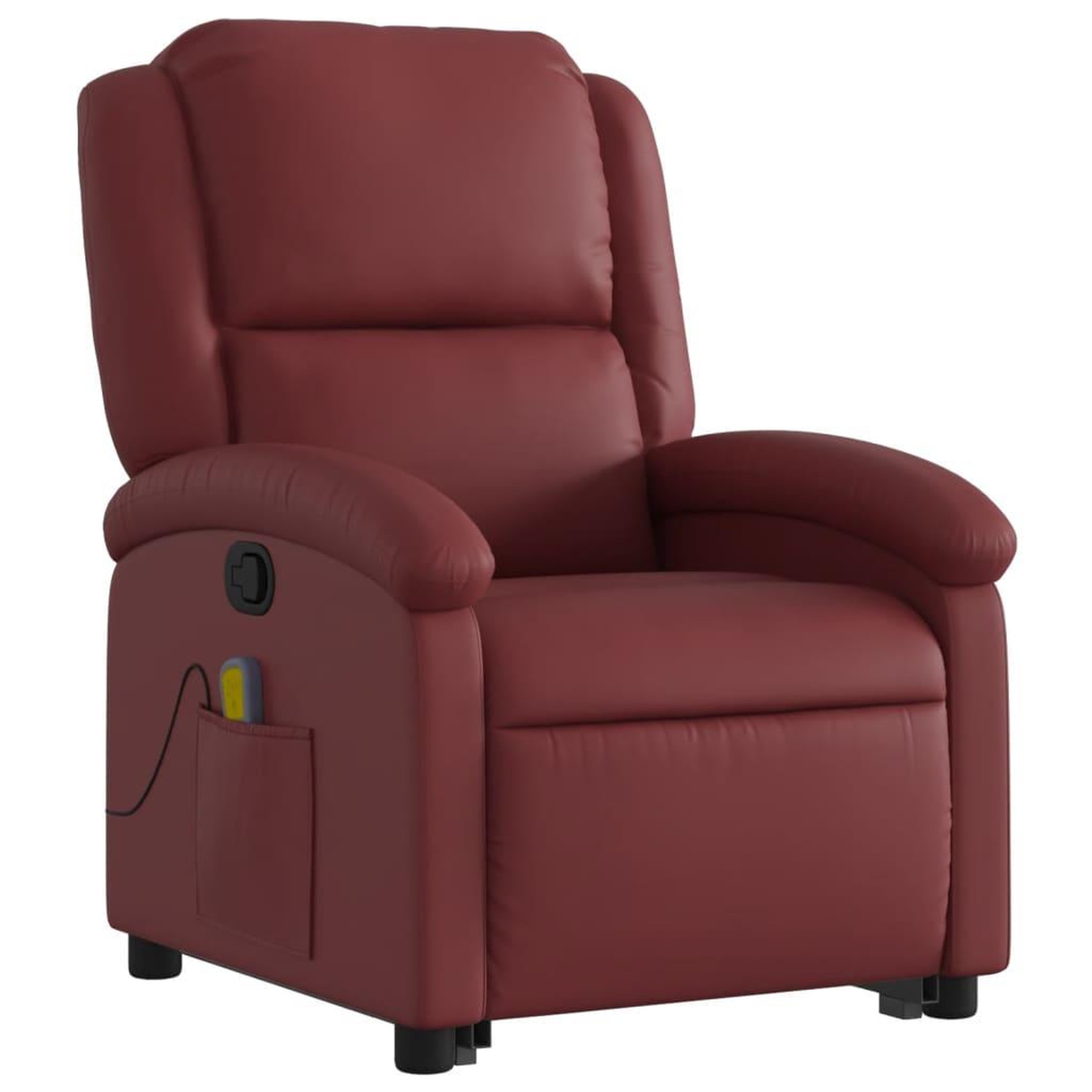 Voir la diapositive 4 : VIDAXL Fauteuil inclinable de massage Rouge bordeaux Similicuir