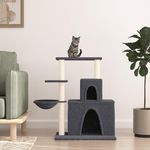 VIDAXL Arbre a chat avec griffoirs en sisal Gris fonce 83 cm
