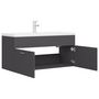 Voir la diapositive 5 : VIDAXL Armoire d'evier avec lavabo integre Gris Agglomere
