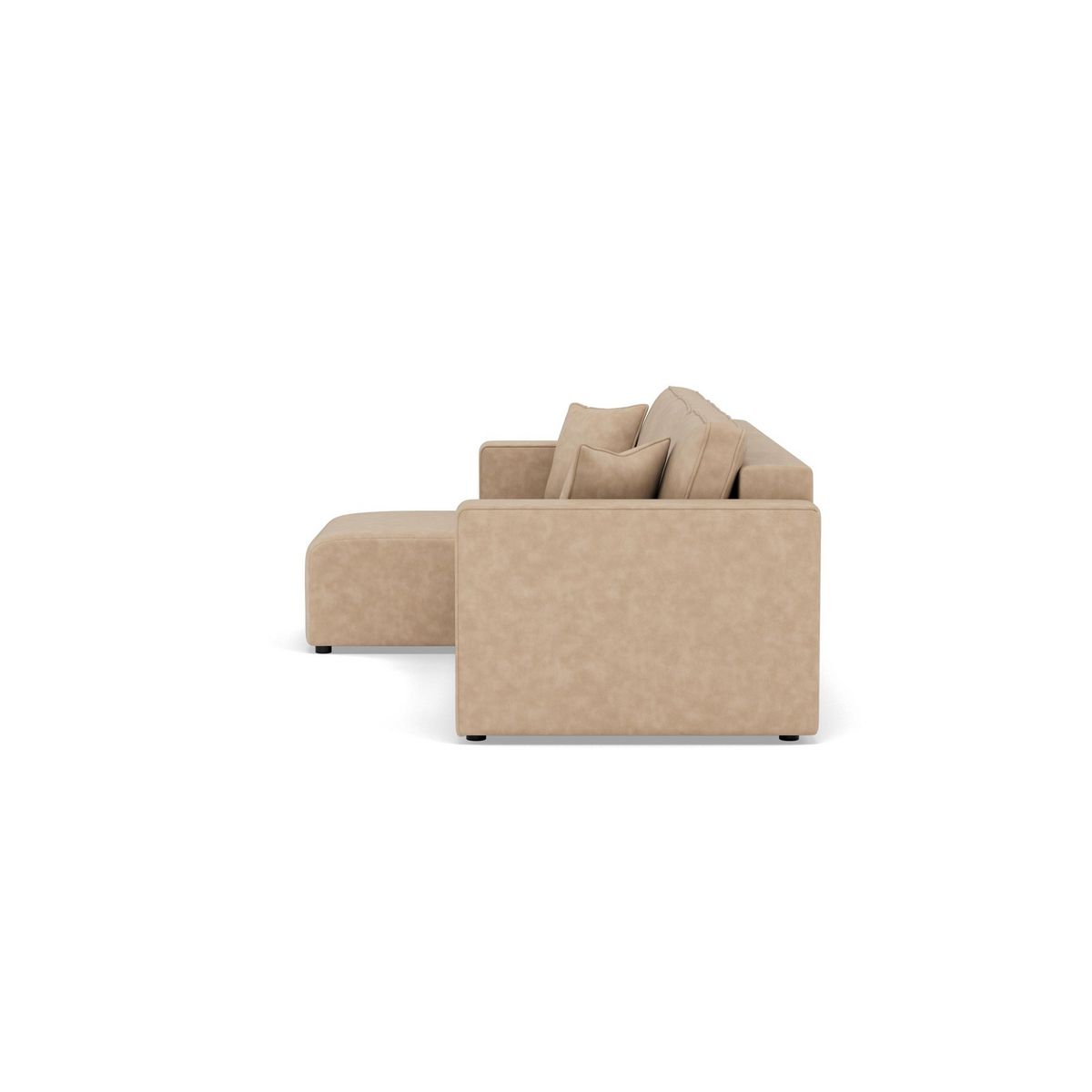 BEST MOBILIER Topaze - canapé d'angle réversible 4 places convertible avec coffre en simili