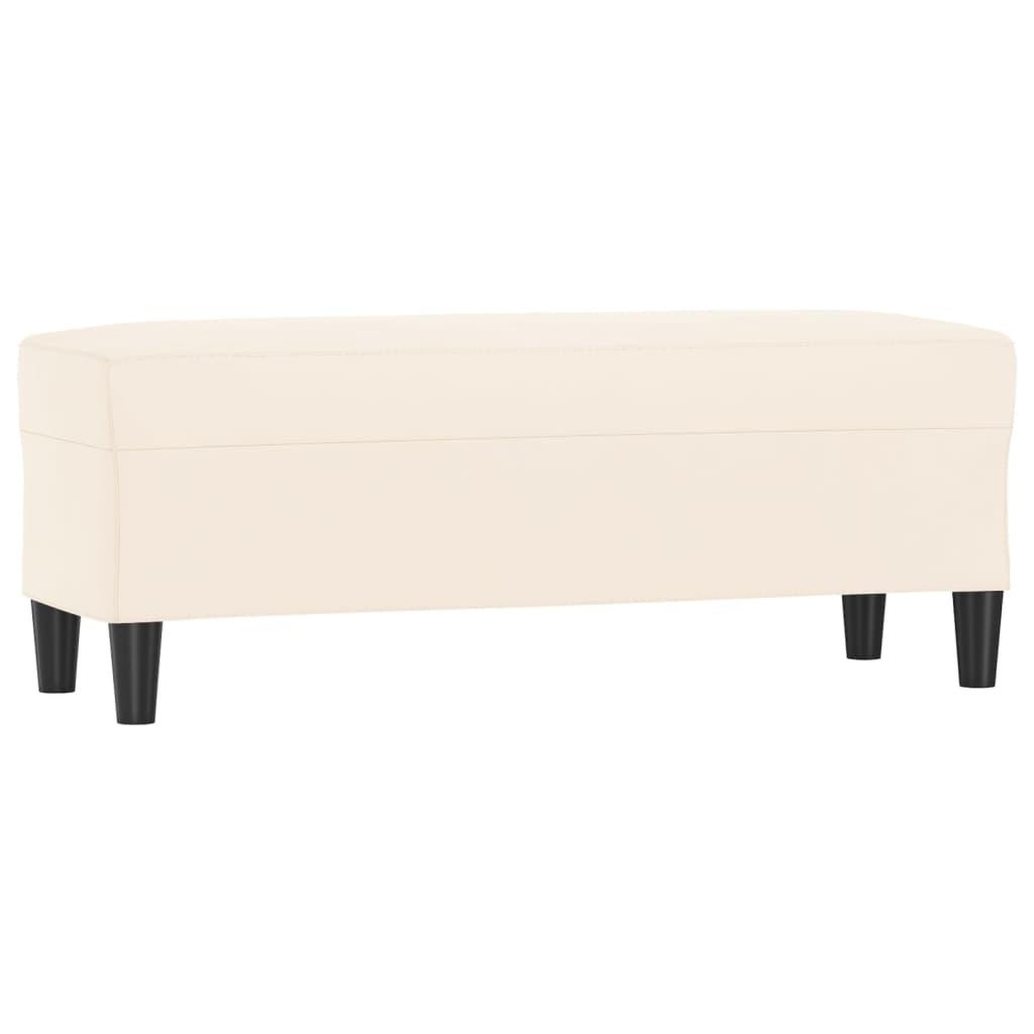 Voir la diapositive 2 : VIDAXL Banc Creme 100x35x41 cm Velours