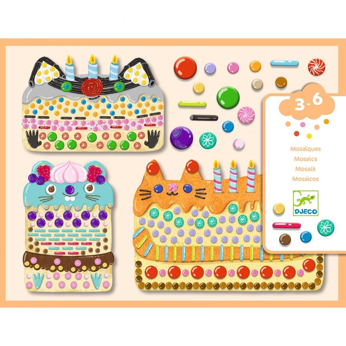 Djeco Cakes et bombecs activites de collage