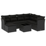 Voir la diapositive 2 : VIDAXL Salon de jardin 8 pcs avec coussins noir resine tressee