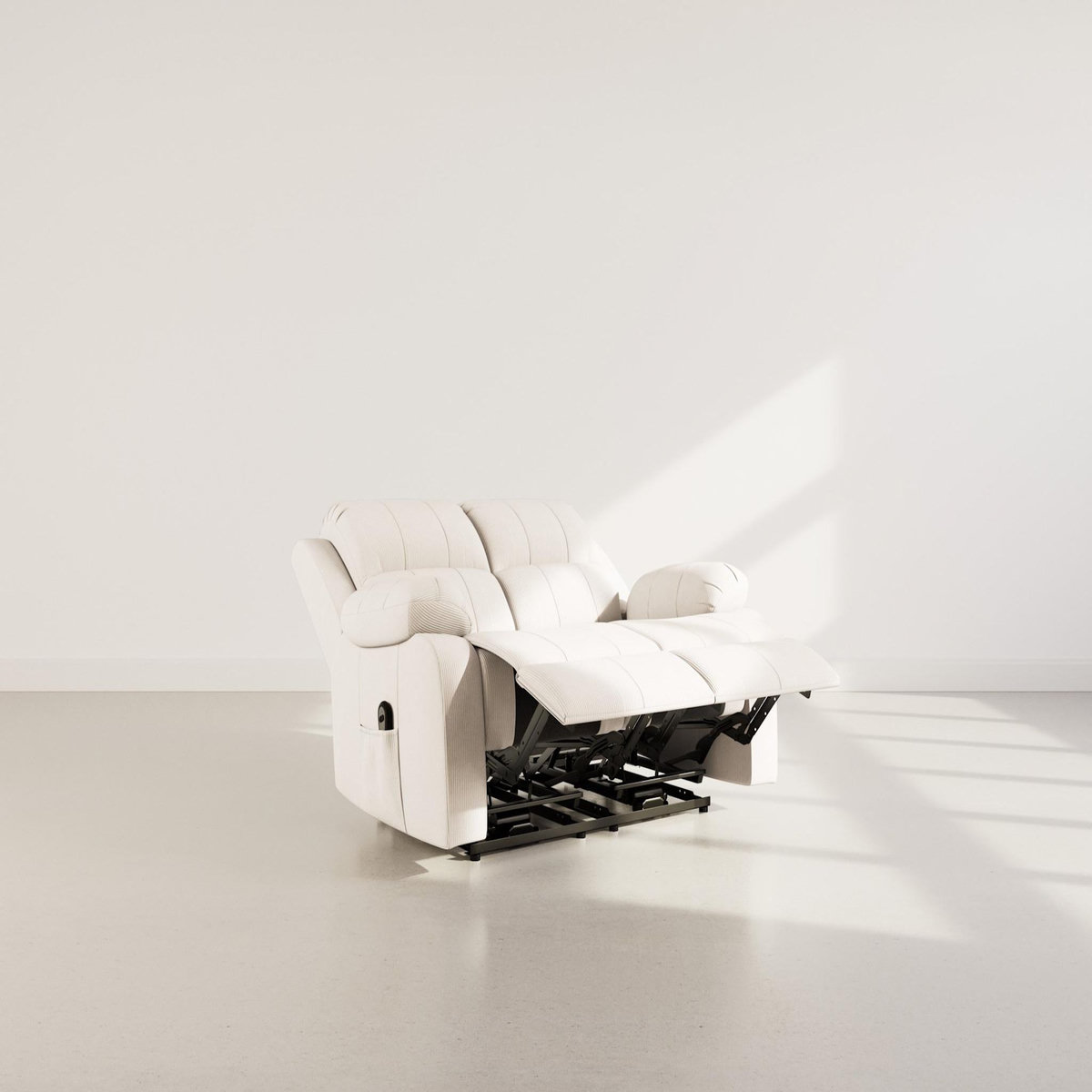 BEST MOBILIER Armand - canapé 2 places relax électrique en velours côtelé