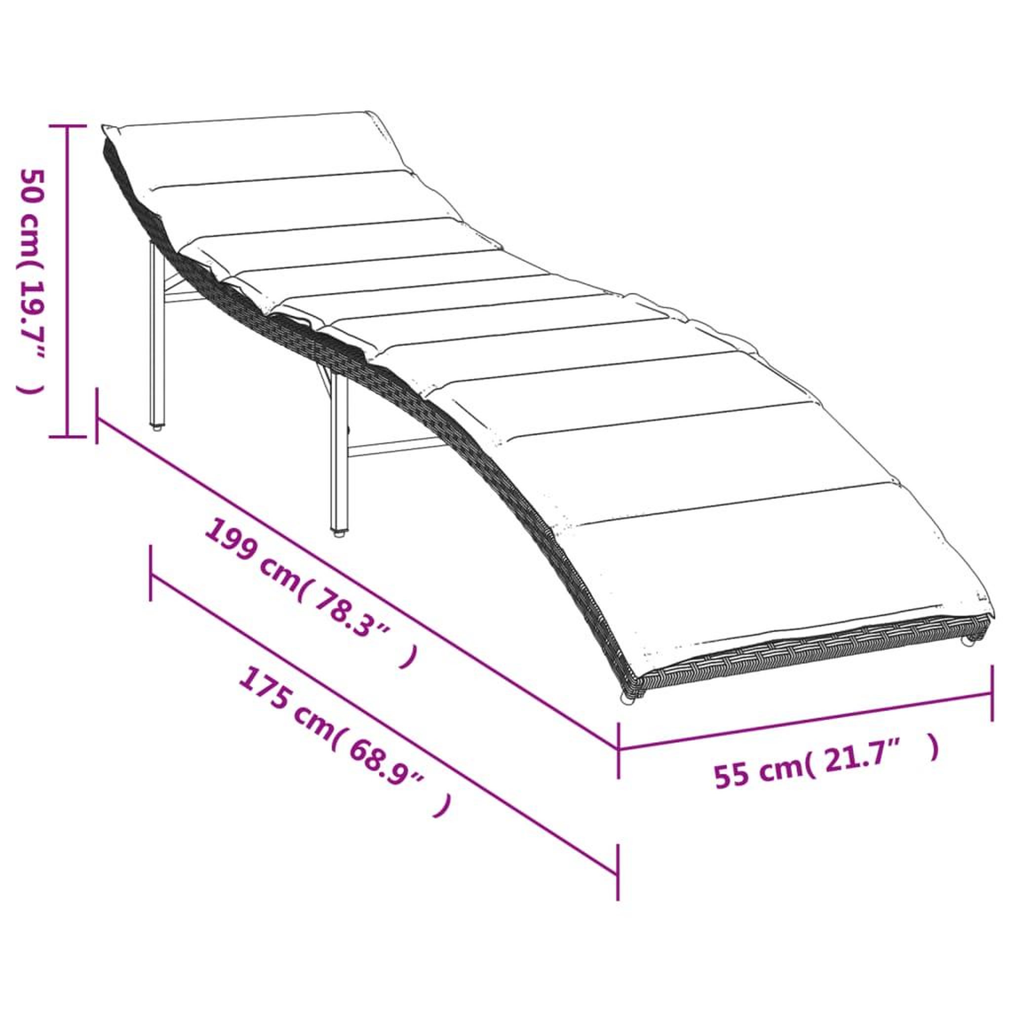 Voir la diapositive 6 : VIDAXL Chaises longues lot de 2 et coussins gris clair resine tressee
