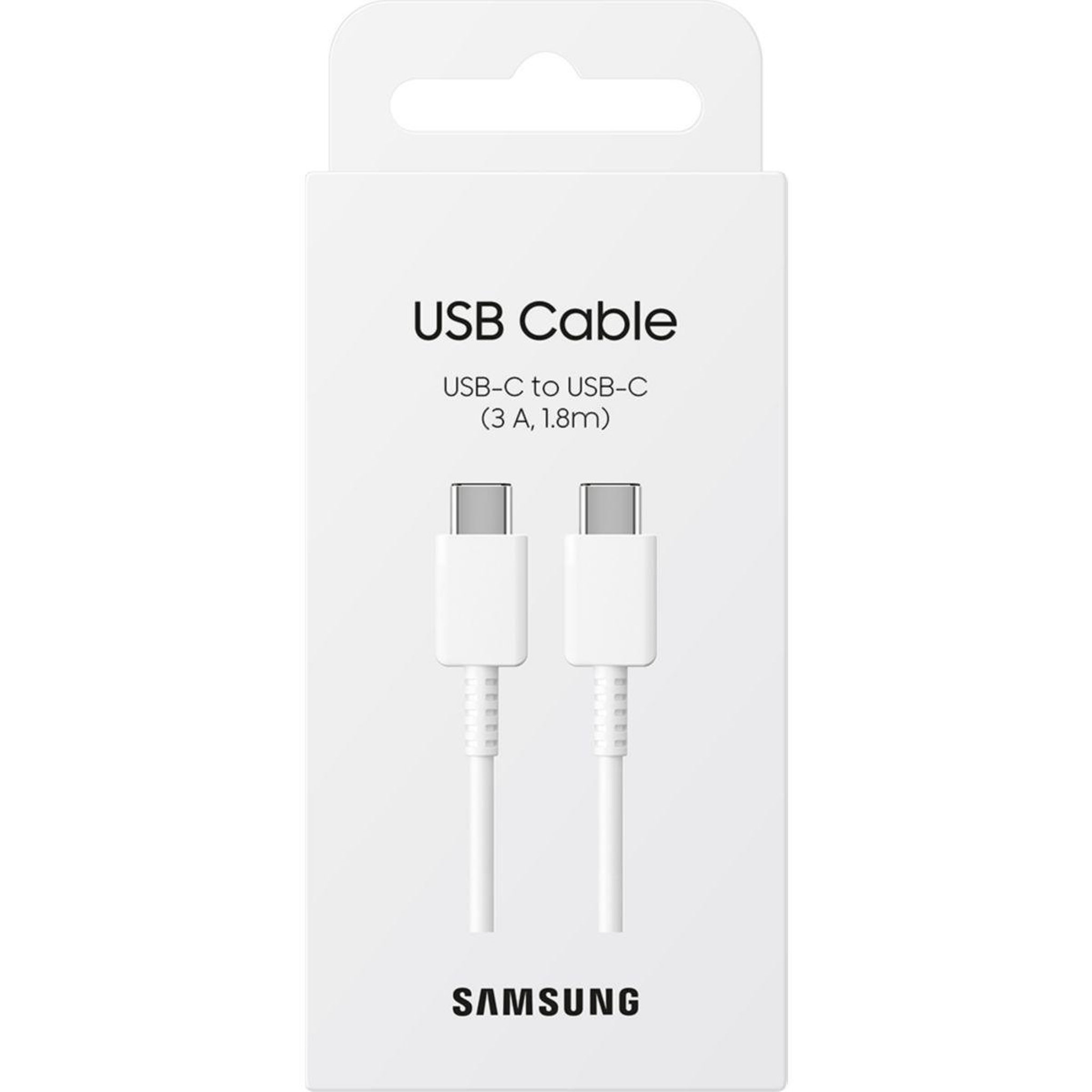 Voir la diapositive 3 : Samsung Câble USB USB-C vers USB-C 25W 1.8m blanc