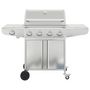 Voir la diapositive 3 : VIDAXL Barbecue a gaz avec 5 bruleurs argente acier inoxydable