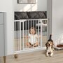 Voir la diapositive 2 : PAWHUT Barrière de sécurité chien largeur réglable 76-103 cm acier blanc
