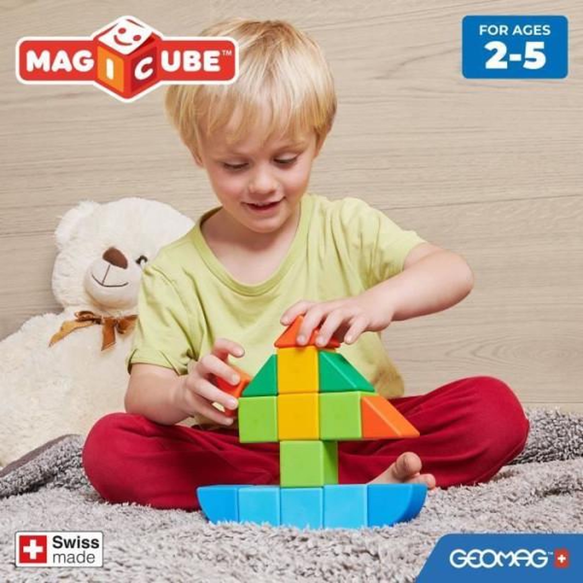 Voir la diapositive 6 : Geomag Blocs magnétiques - GEOMAG - Safari - 10 pieces - Éducatif - Plastique recyclé - Des 12 mois