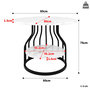 Voir la diapositive 3 : MERAX Table à manger ronde fixe blanc+noir - 80x80-80max.cm mdf