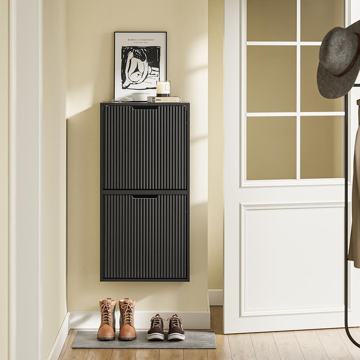 SOBUY Armoire à chaussures Noir 50x19x99 cm FSR204-SCH