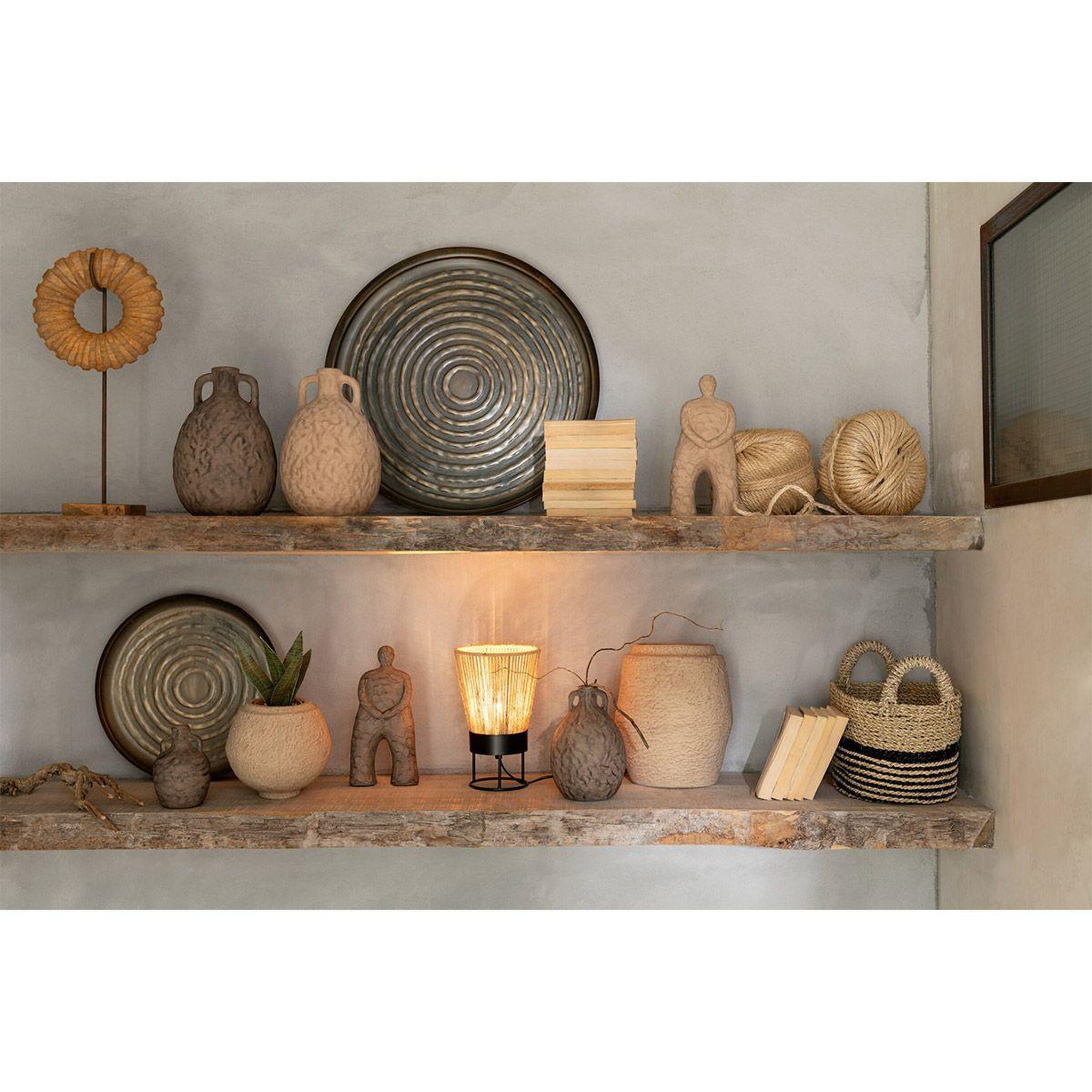 Voir la diapositive 5 : J-LINE Plateau de service en métal  antika  40cm bronze