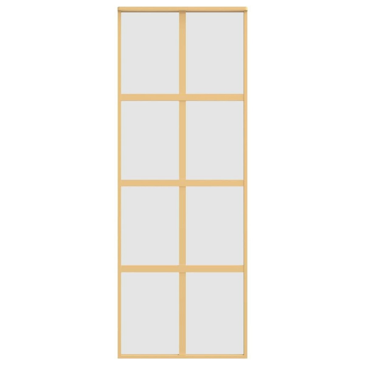 VIDAXL Porte coulissante dore 76x205 cm verre ESG depoli et aluminium