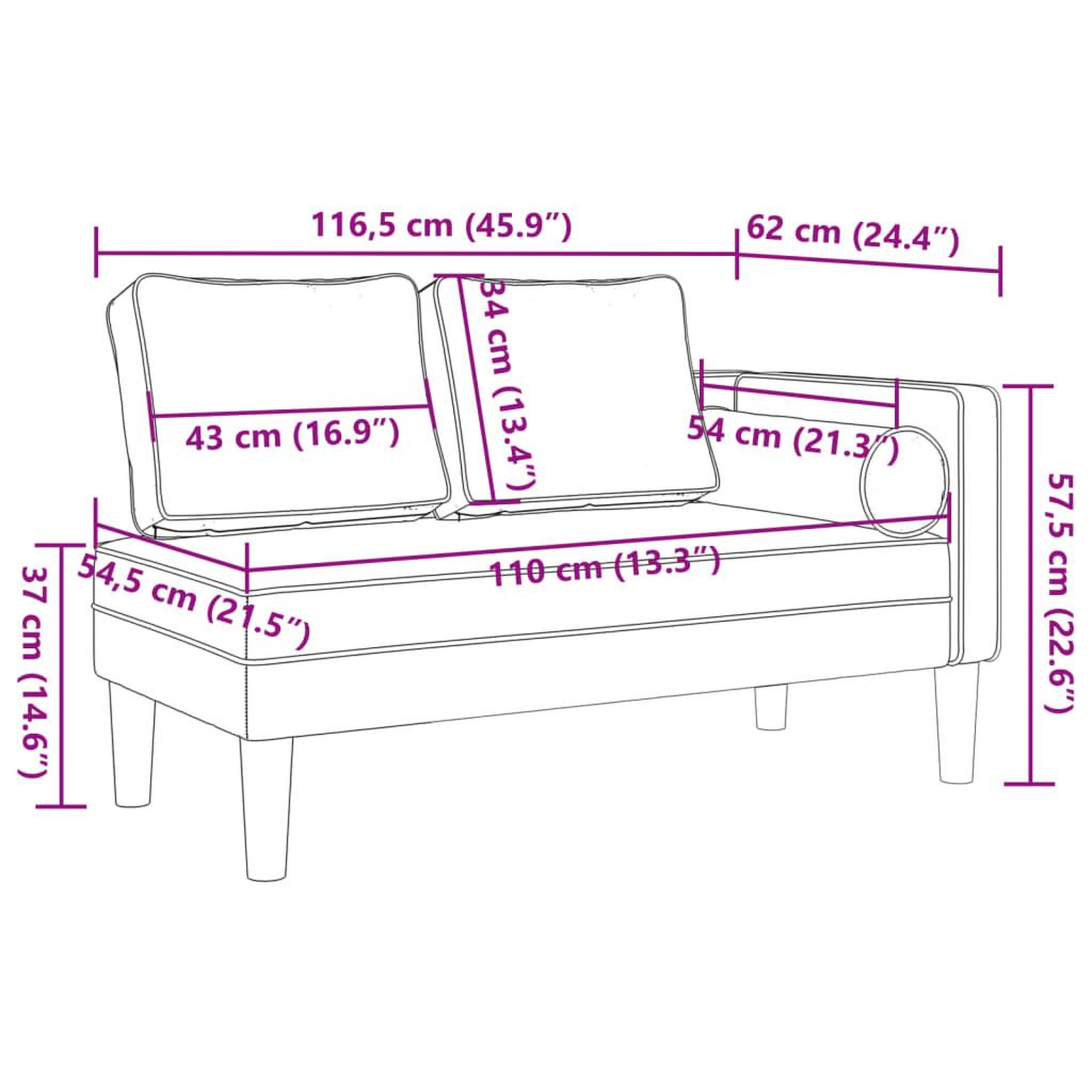 Voir la diapositive 6 : VIDAXL Chaise longue avec coussins vert fonce velours