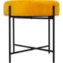 Voir la diapositive 2 : ATMOSPHERA Tabouret Rond en Velours  Arty  47cm Ocre