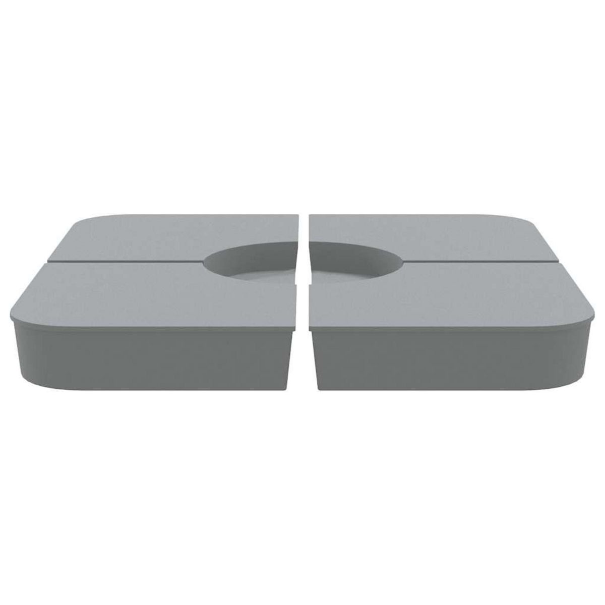 VIDAXL Ensemble de base de parasol pour parasols a pied croise 4pcs PP