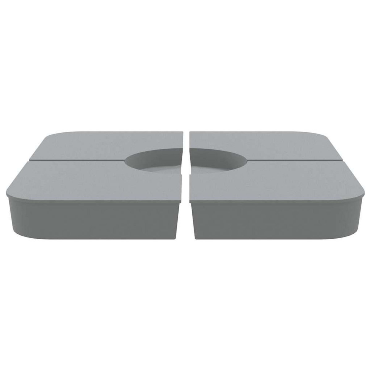 VIDAXL Ensemble de base de parasol pour parasols a pied croise 4pcs PP