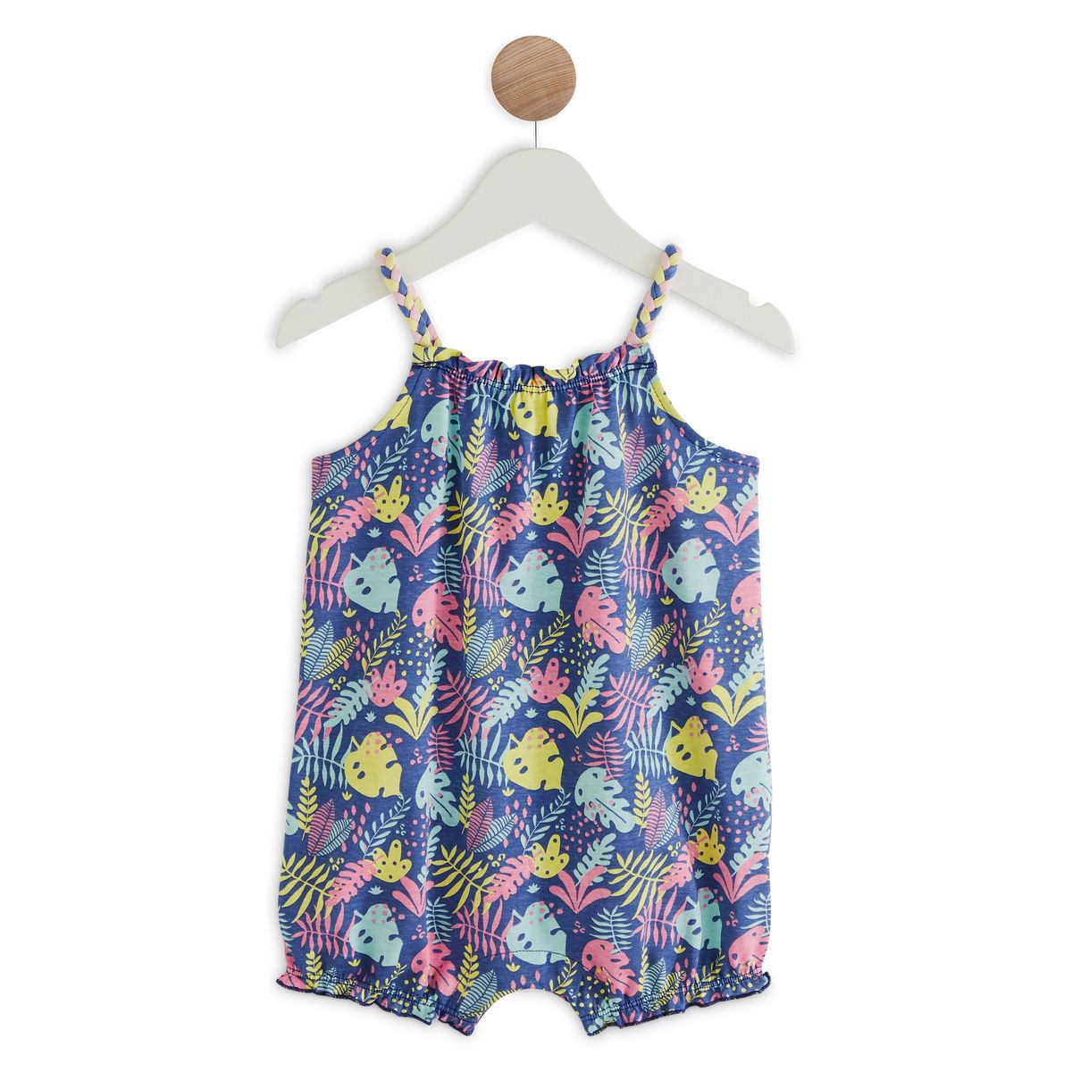 INEXTENSO Combishort imprimé tropical bébé fille