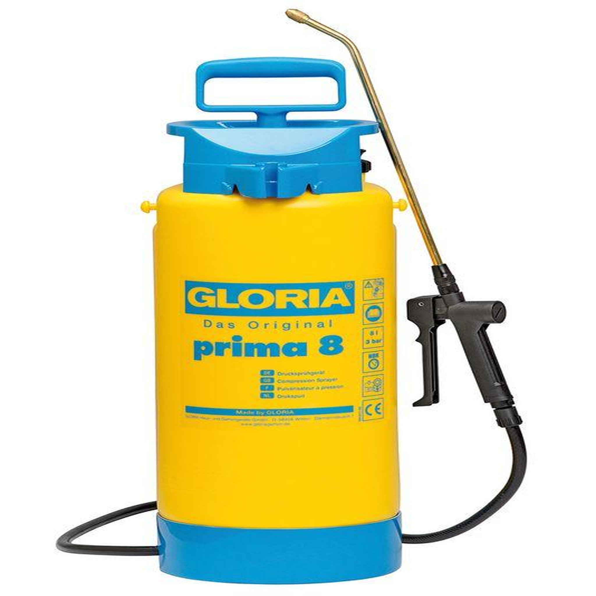 CENTRALE BRICO Pulvérisateur à pression Prima 8 - 8L-Lance et buse laiton