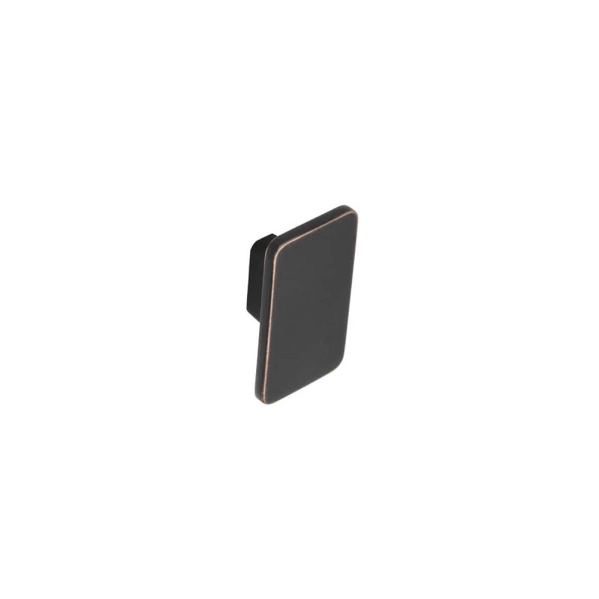  Bouton pour meuble moderne SIRO Zamak - 58 x 33 mm - Cuivre noirci brossé