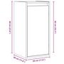 Voir la diapositive 6 : VIDAXL Armoire murale Blanc 30x30x100 cm Bois de pin massif