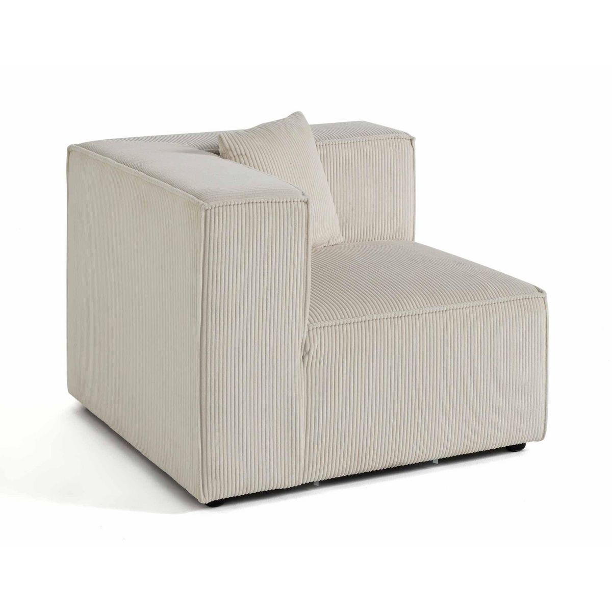 LISA DESIGN Arty - module d'assise d'angle réversible - en velours côtelé