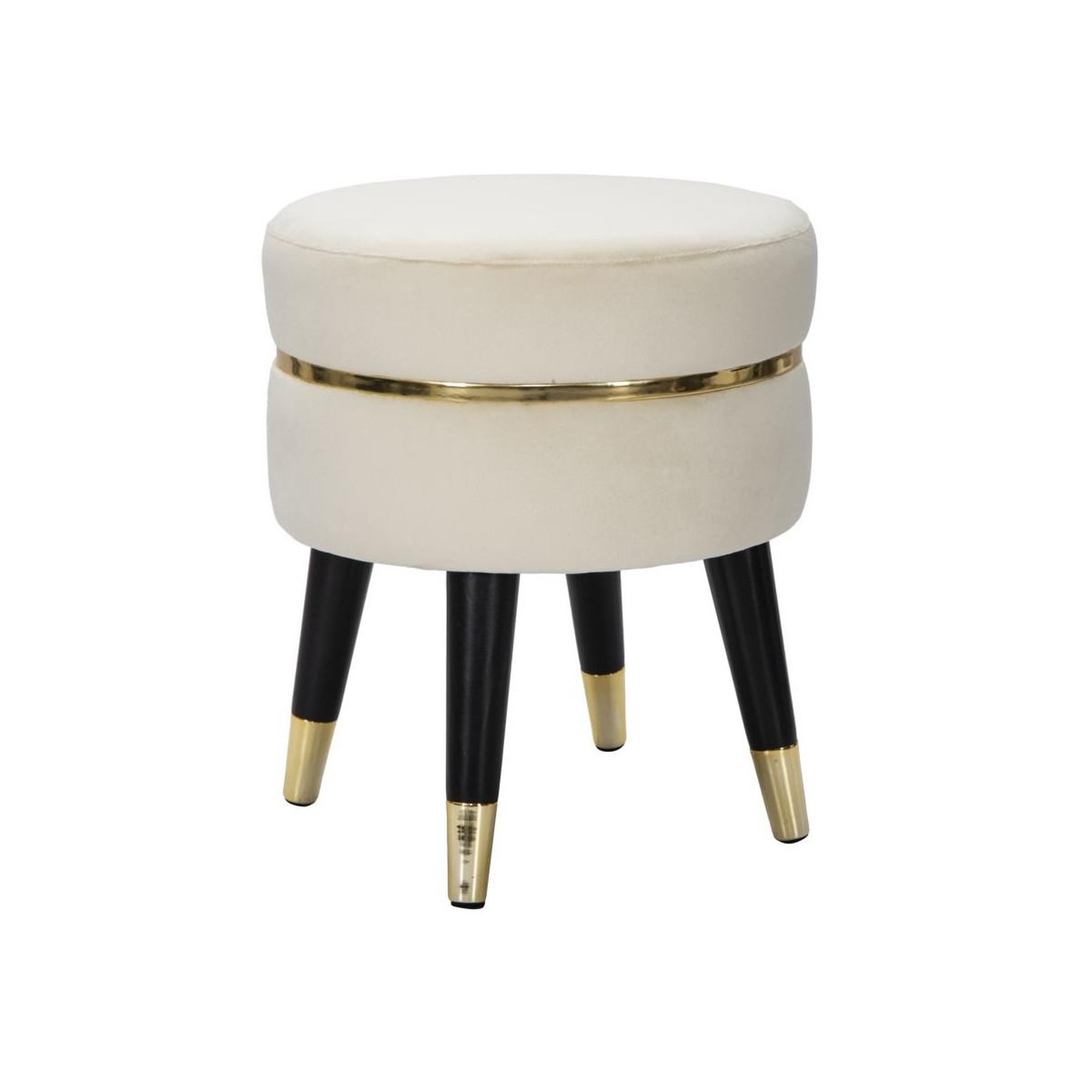 Paris Prix Tabouret design  paris  40cm crème & or