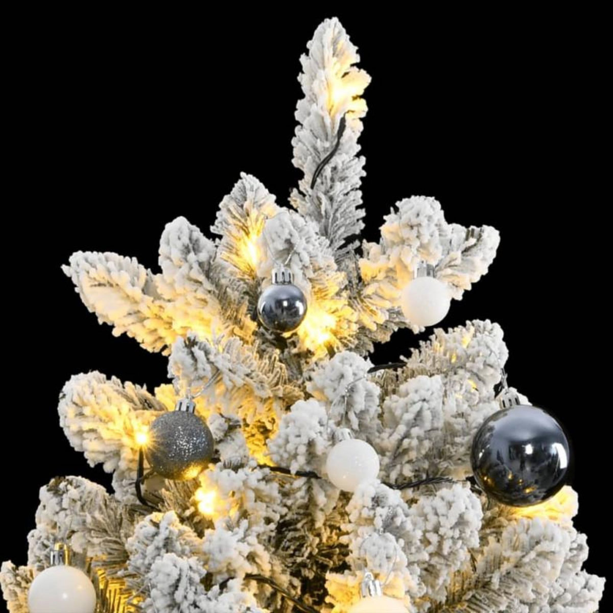 VIDAXL Sapin de Noël artificiel articulé 300 LED et boules 270 cm