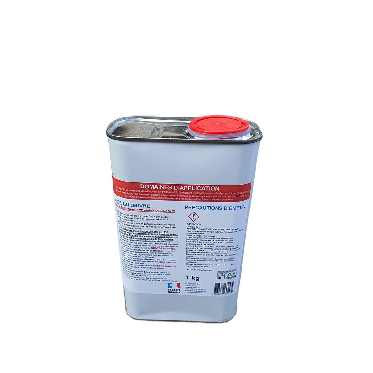 GLISS GRIP Vernis antidérapant léger mono-composant pour toutes les surfaces - k-gg-uni-ug-1kg