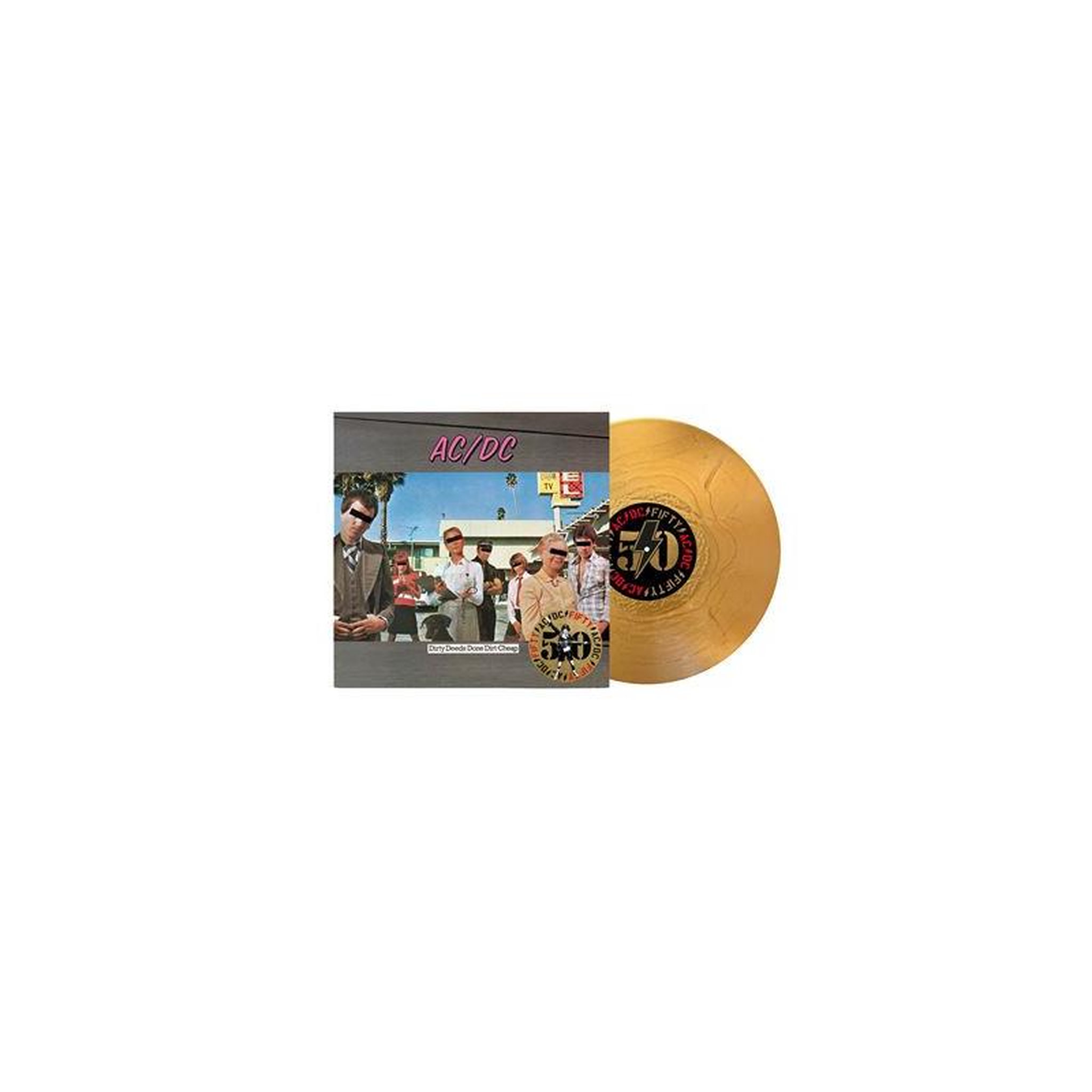 COLUMBIA Vinyle lp 33t 50e anniversaire, dirty deeds done dirt cheap, édition limitée vinyle or 180 g