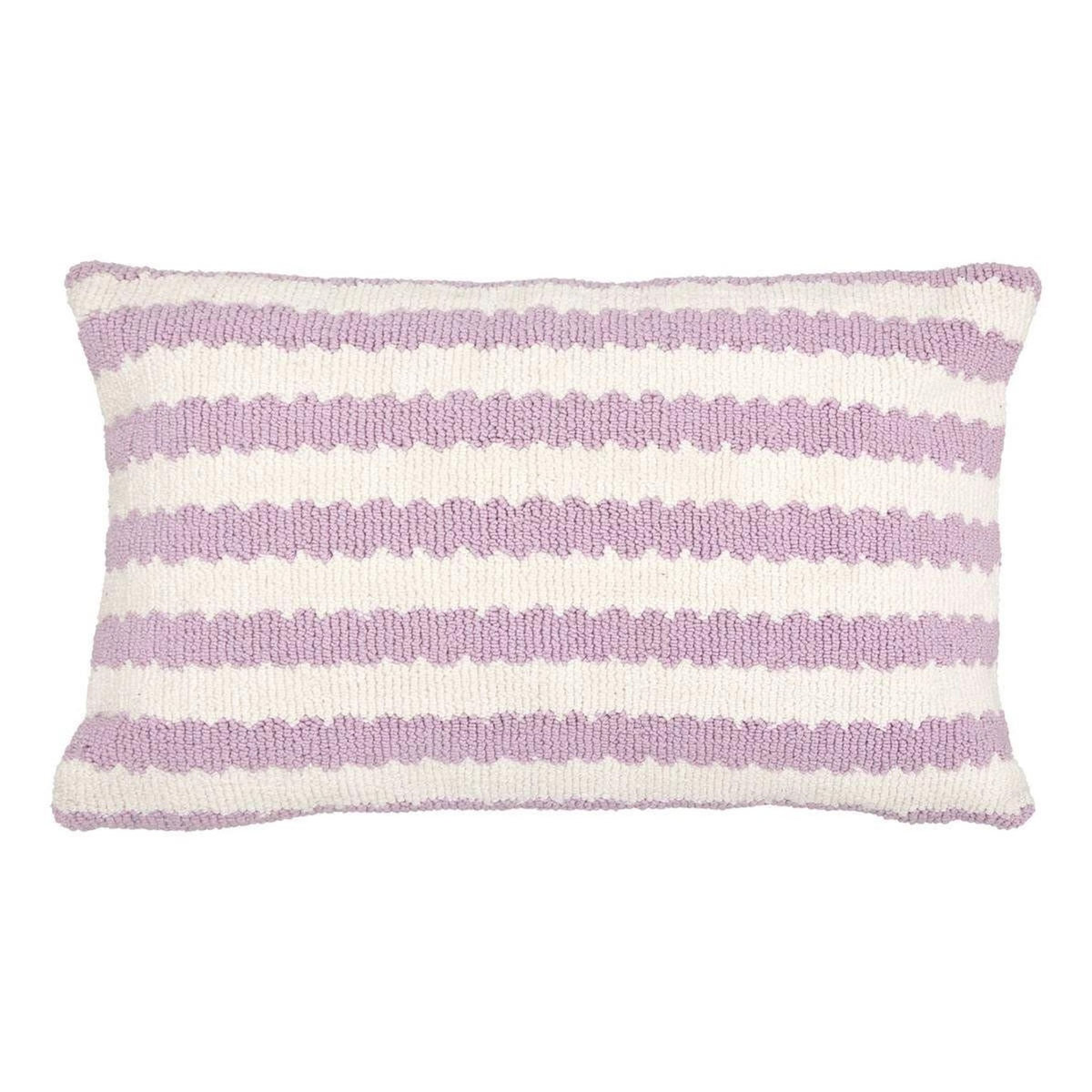 ATMOSPHERA Coussin Déco Rayé  Poolside  38x58cm Lilas
