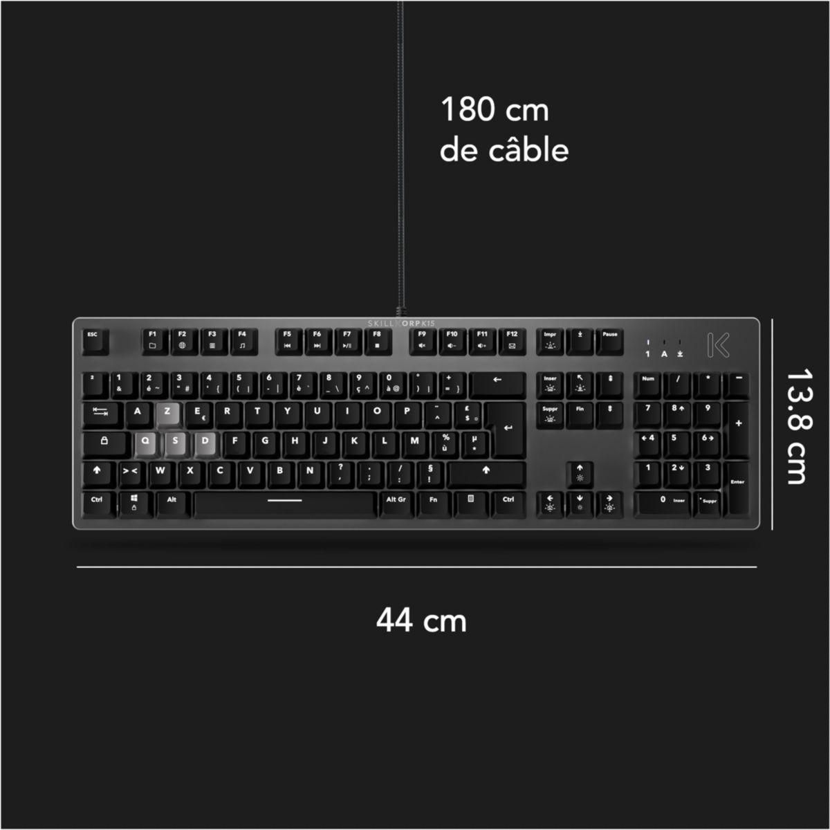 SKILLKORP Clavier gamer K15 NOIR Progress