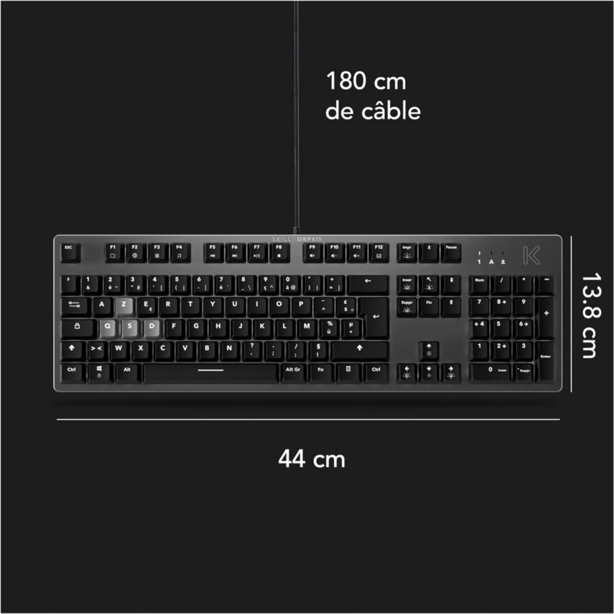 SKILLKORP Clavier gamer K15 NOIR Progress