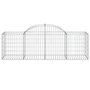 Voir la diapositive 4 : VIDAXL Paniers a gabions arques 2 pcs 200x50x60/80 cm Fer galvanise